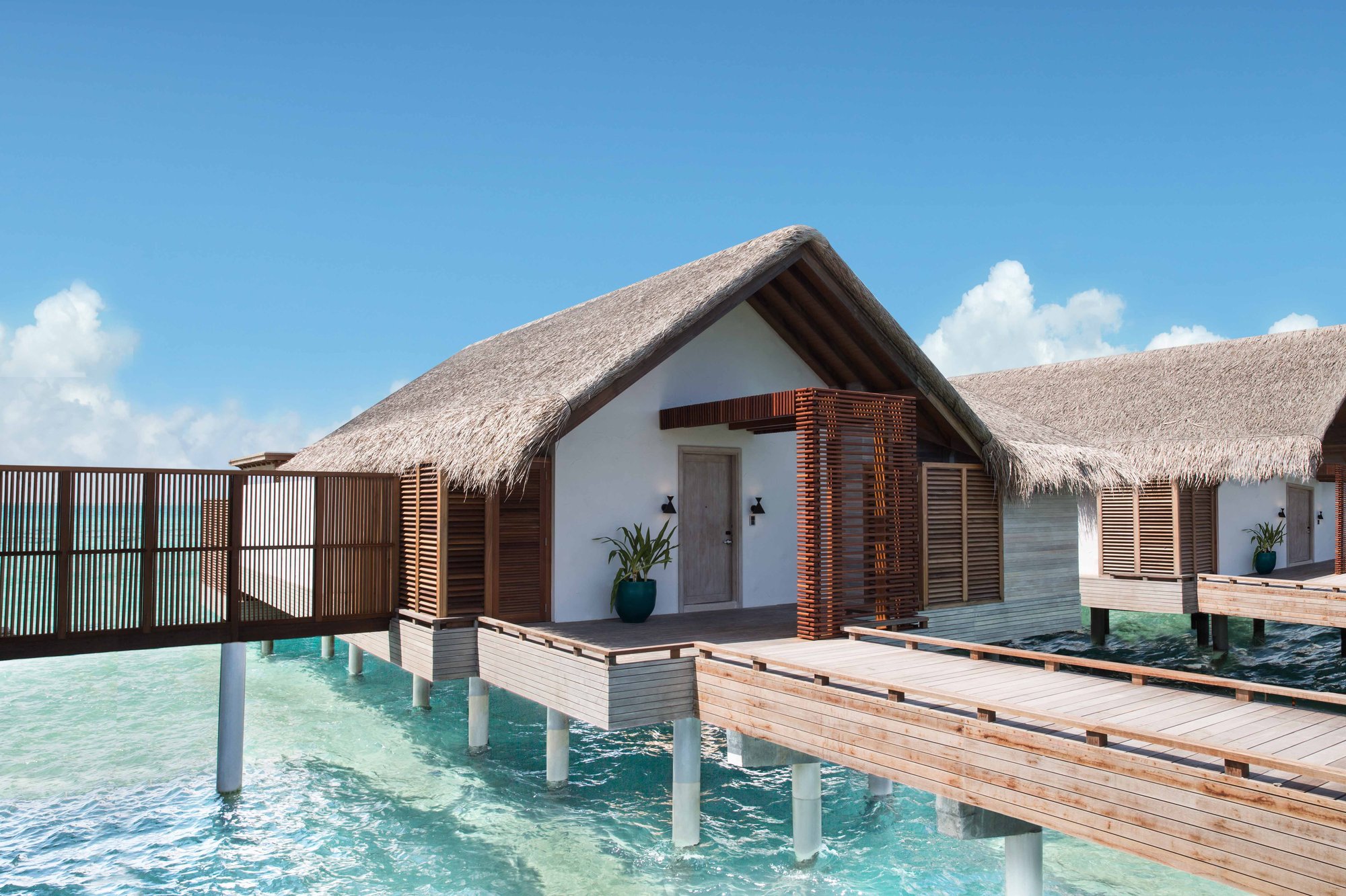 Water villa deck over the lagoon