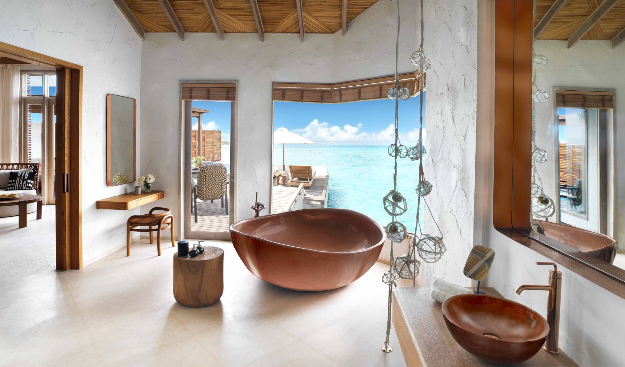 Water villa bathroom