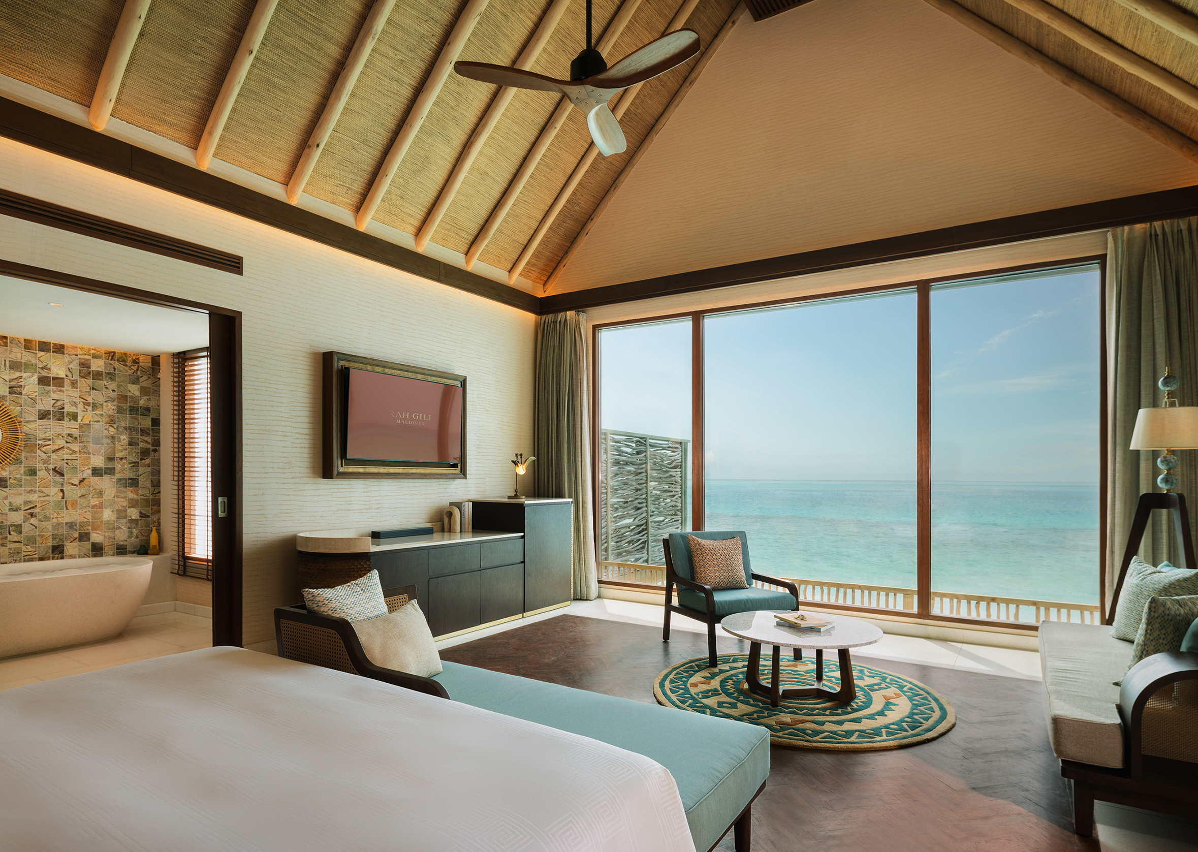 Water pool villa interior