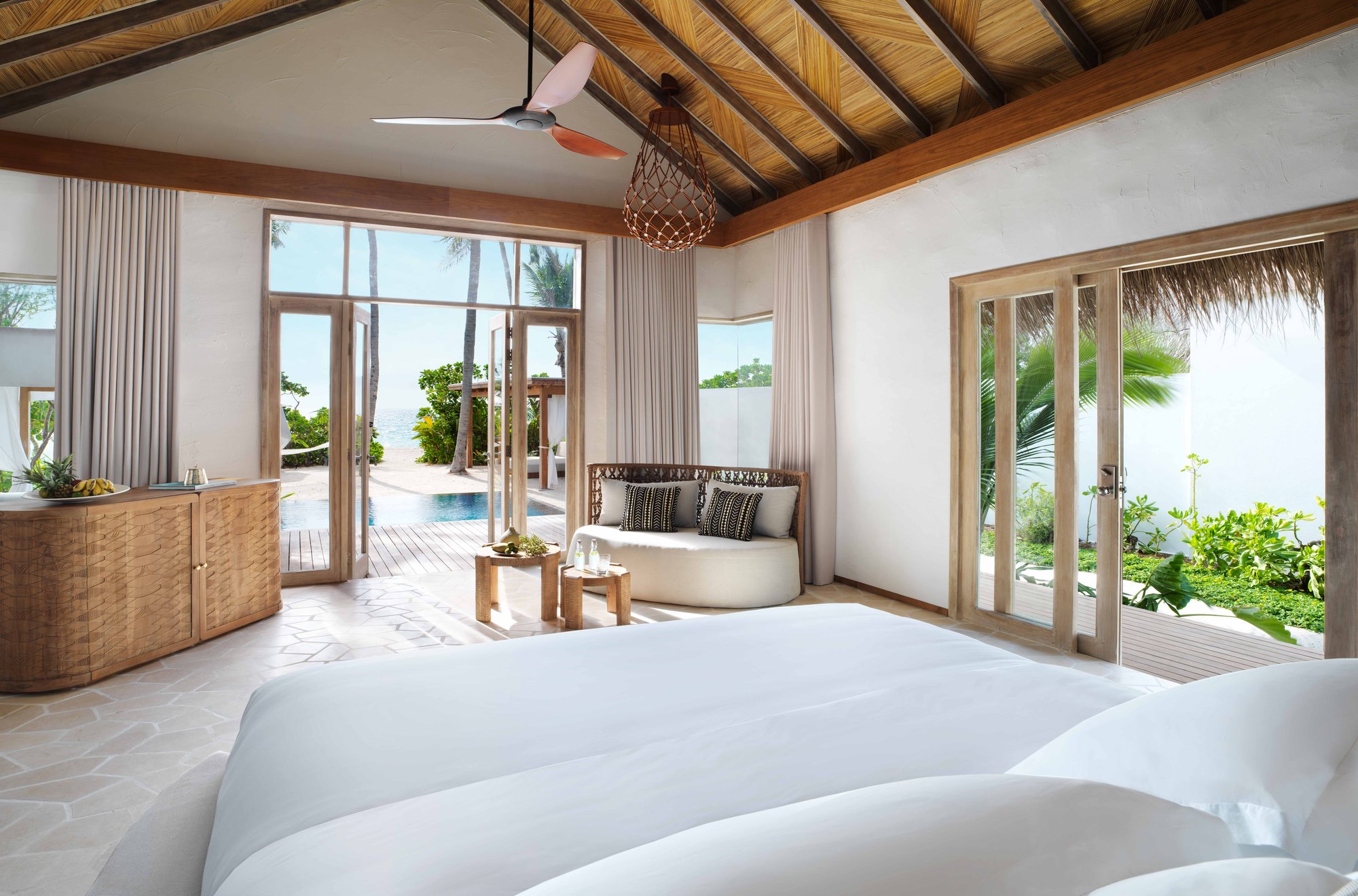 Beach villa bedroom