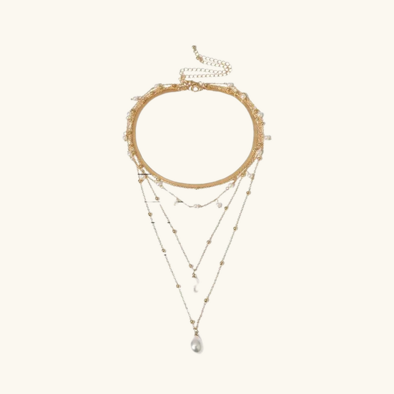 Gold Pearl Necklace | Sandra