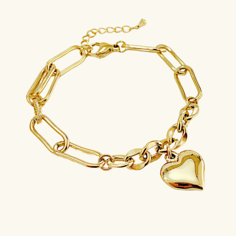 Gold heart bracelet | Camila